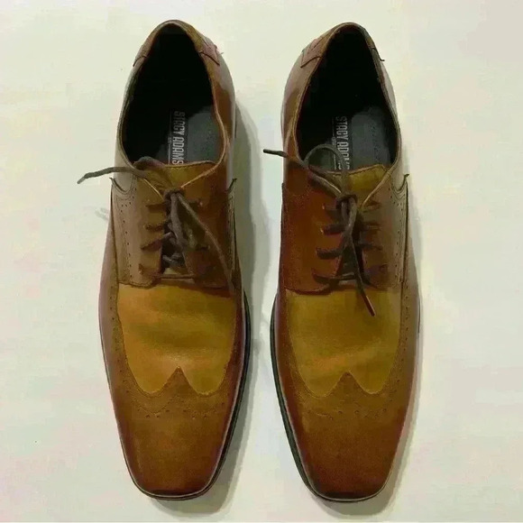 Stacy Adams Sz 9.5M Cognac Garrison Wingtip Leather Oxford Shoes 24840-229 main image 14